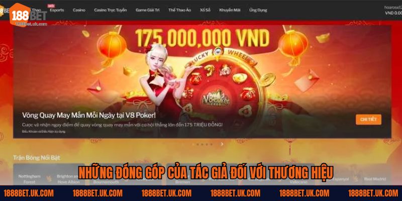 Những đóng góp của tác giả đối với thương hiệu